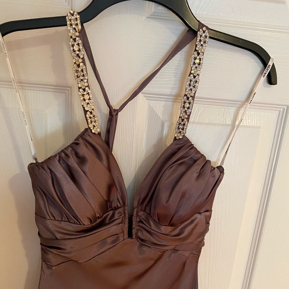 Bronze prom dress